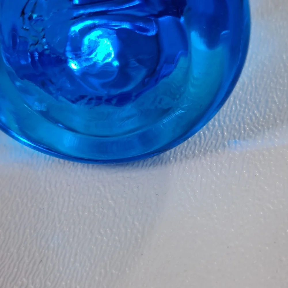 2 Leo Ward Glass Blue Bird of Happiness Signed Figurine USA - Picture 7 of 14